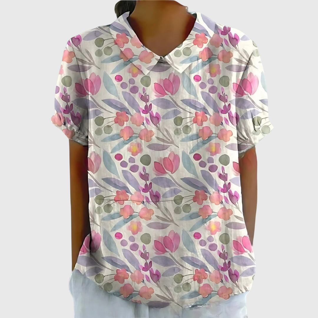 Weißes Blumenmuster / 4XL