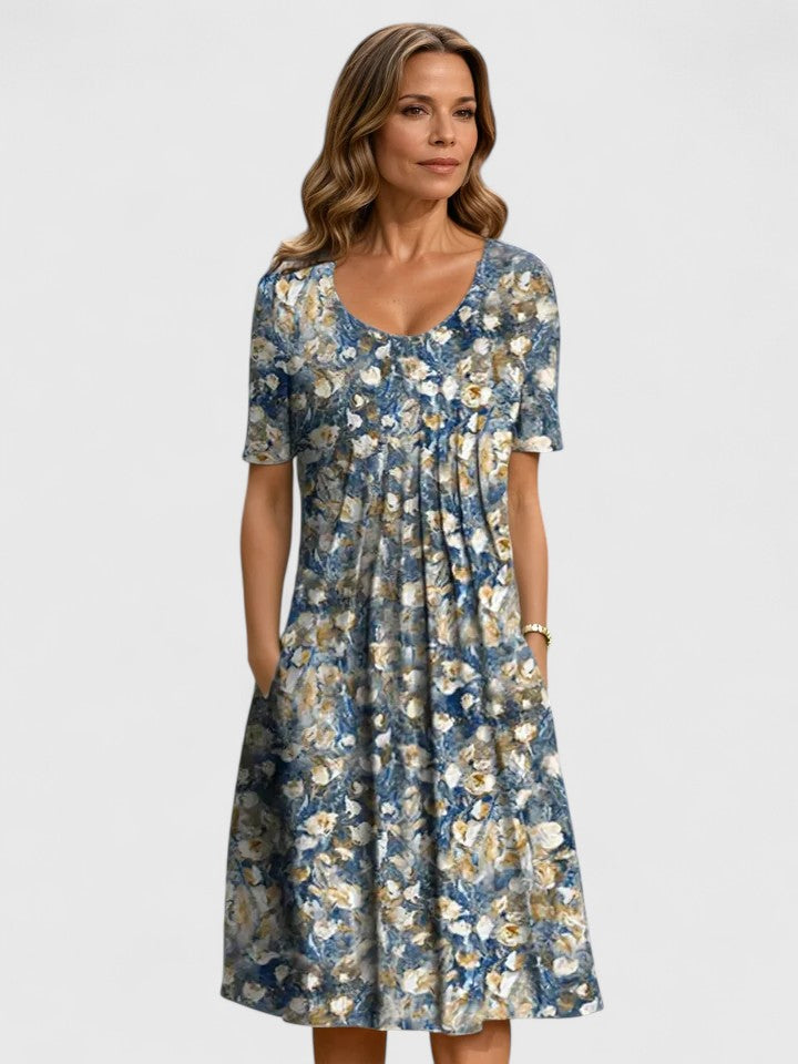 Hellblaue Blumen / 3XL