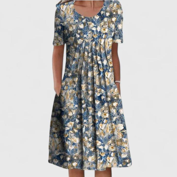 Hellblaues Blumenmuster / 3XL