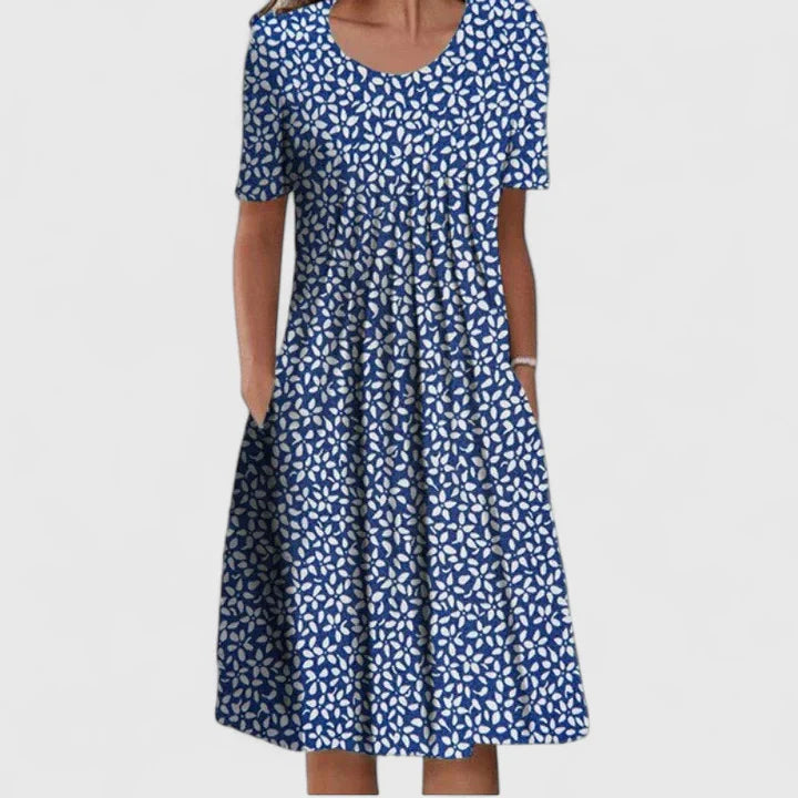 Blaues Blumenmuster / 3XL