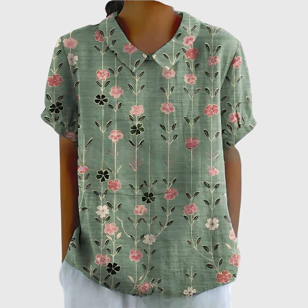 Grünes Blumenmuster / 4XL