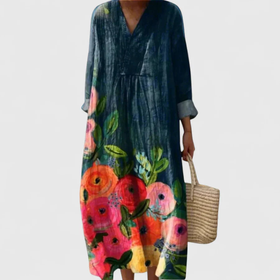 Ozeanblau Floral / 3XL