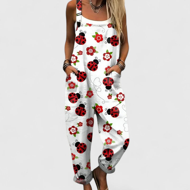 White with Ladybugs / 3XL