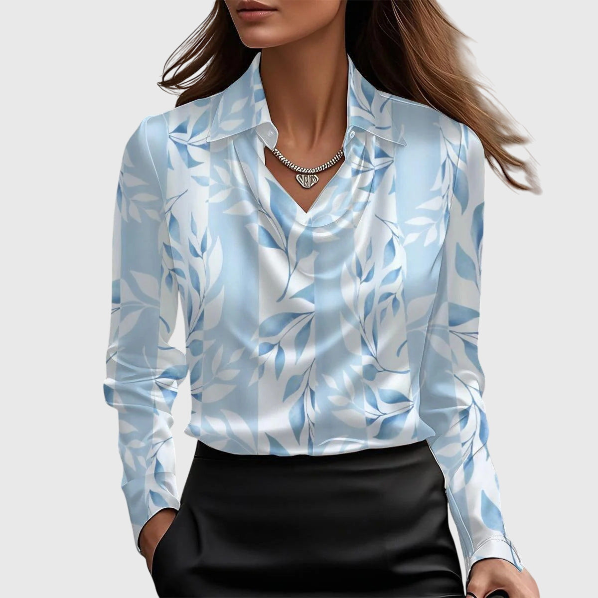 Hellblau Floral / 3XL